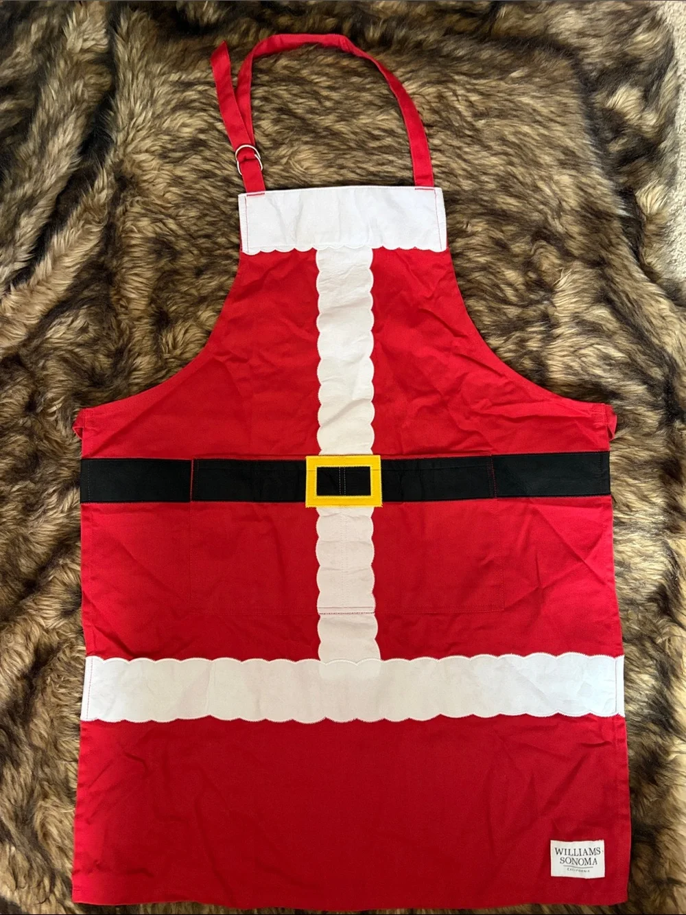 Williams Sonoma Christmas Adult Santa Claus Apron